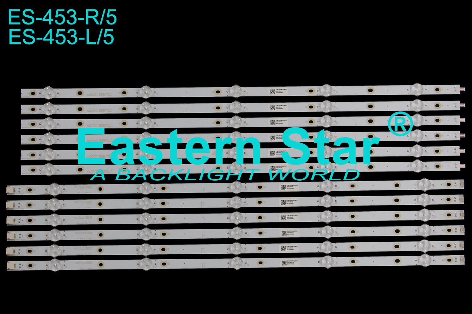 ES-453=ES-868 LED TV Backlight use for  Philips 55'' LB55073 V0/1_01/2 LED STRIPS(12)