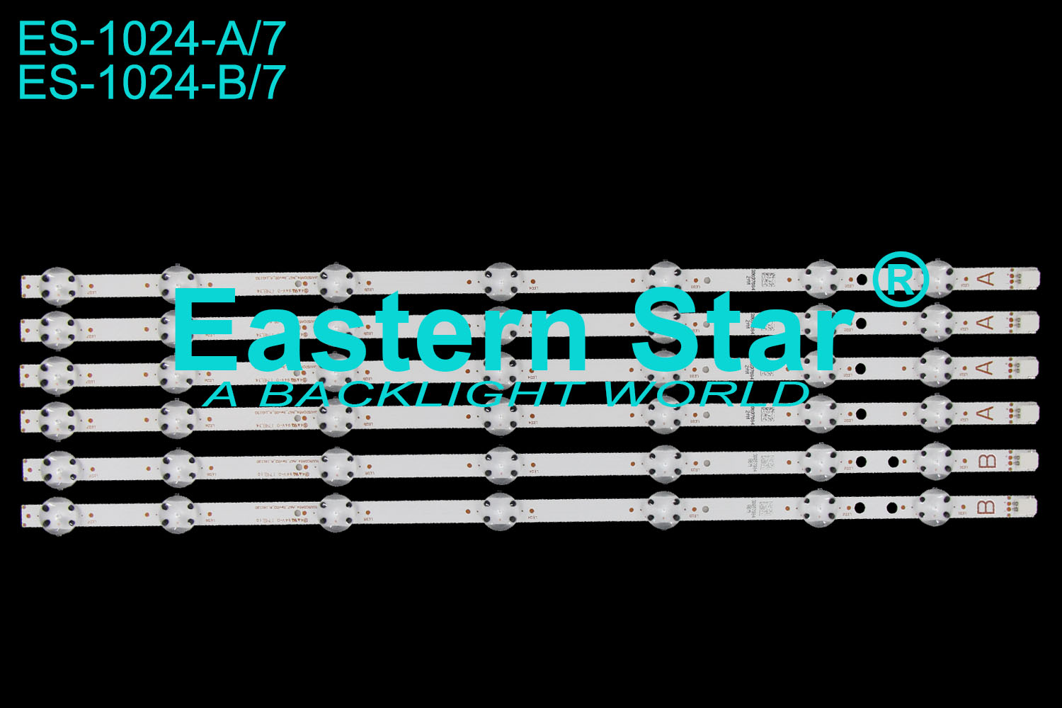 ES-1024 LED TV Backlight 50'' use for Vestel  A/B:SVV500A54_A67_Rev00_A/B_161130 LED STRIPS(6) ORIGINAL STOCK