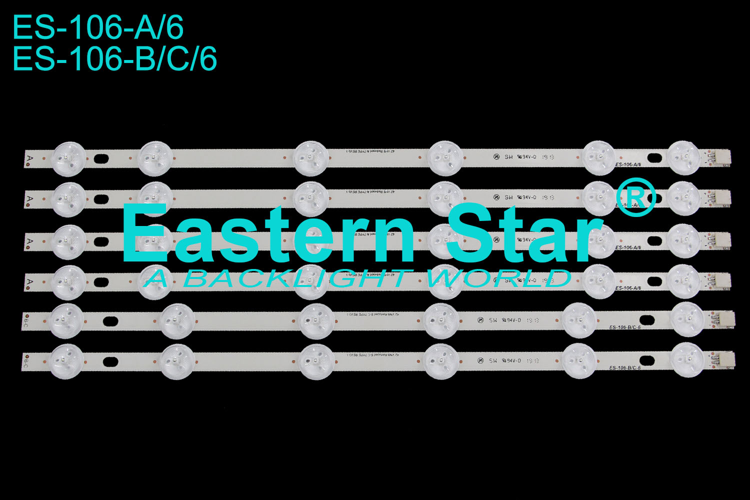 ES-106 TV Backlight use for Vestel 42'' 42 VNB REDUCED A/B-C-TYPE REV0.1 led backlight strips (6)