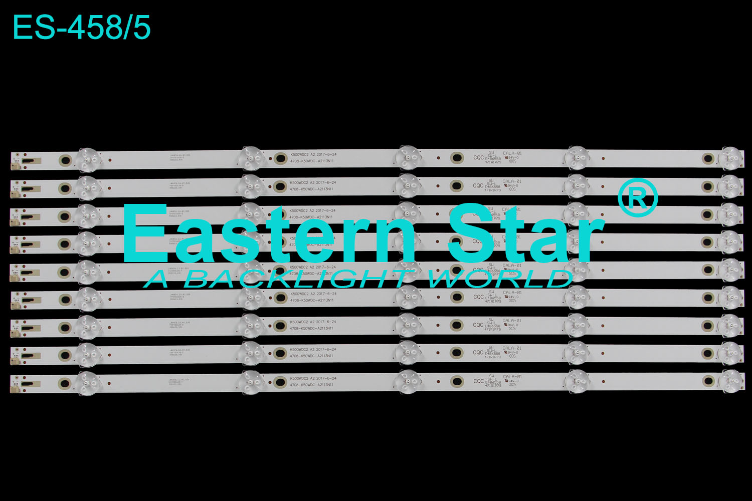 ES-458 LED TV Backlight use for  Philips 50'' K550WDC2 A2 2017-6-24 4708-K50WDC-A2113N11 LED STRIPS(9)