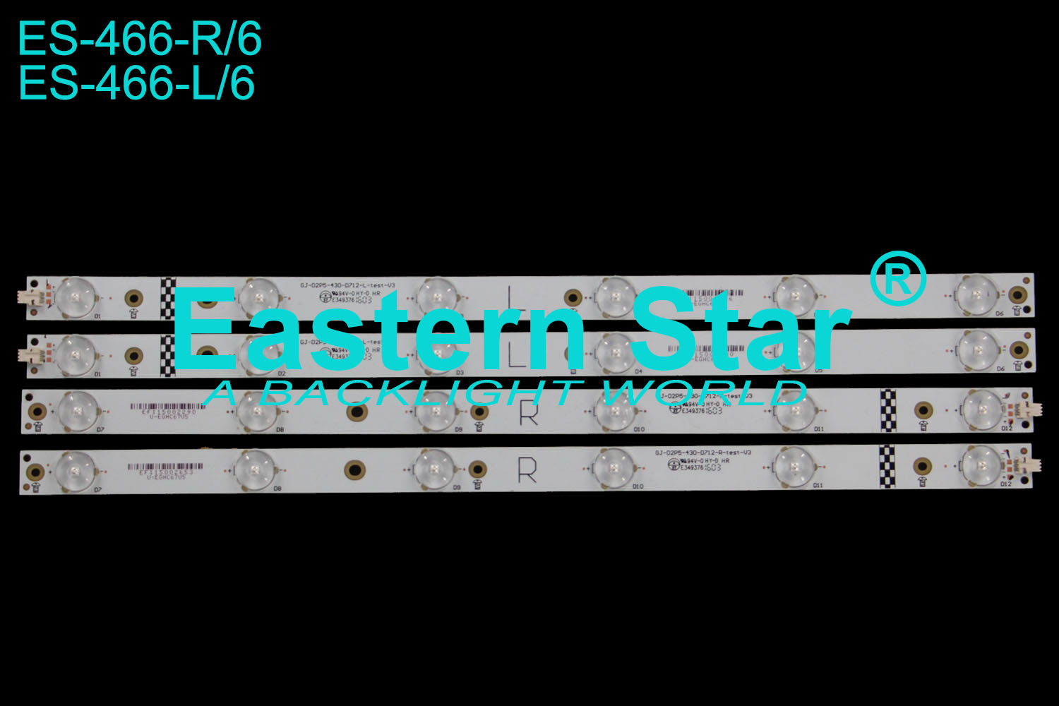 ES-466 LED TV Backlight use for Vizio 43'' GJ-D2P5-430-D712-R/L-test-V3 LED STRIPS(14)