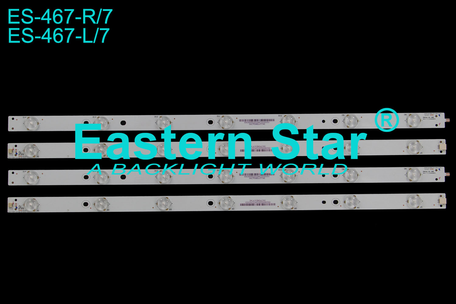 ES-467=ES-3493 LED TV Backlight use for Vizio 55'' 131210-WS-550-014-Lakers-CB-L 01J42-A/B LED STRIPS(4)