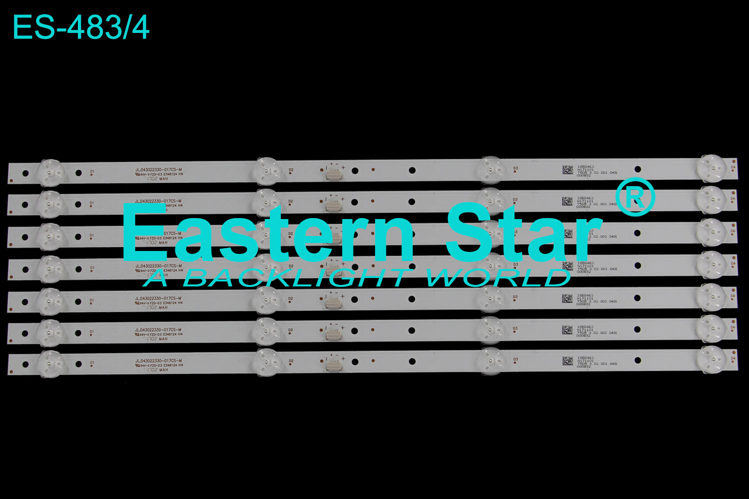ES-483 LED TV Backlight 43'' AJV-4266 JL.D43022330-017CS-M LED STRIPS(7)