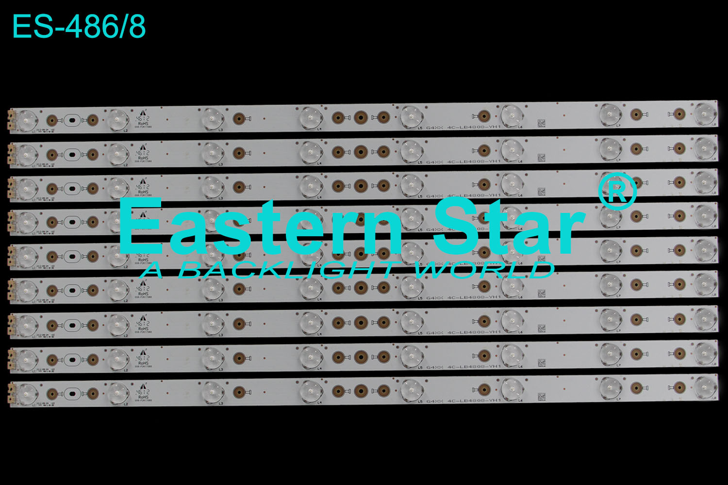 ES-486 LED TV Backlight use for Tcl 48'' 2012-09-24  -V2 TMT 48-1-8-30  G4XX 4C-LB4808-VH1 LED STRIPS(9)