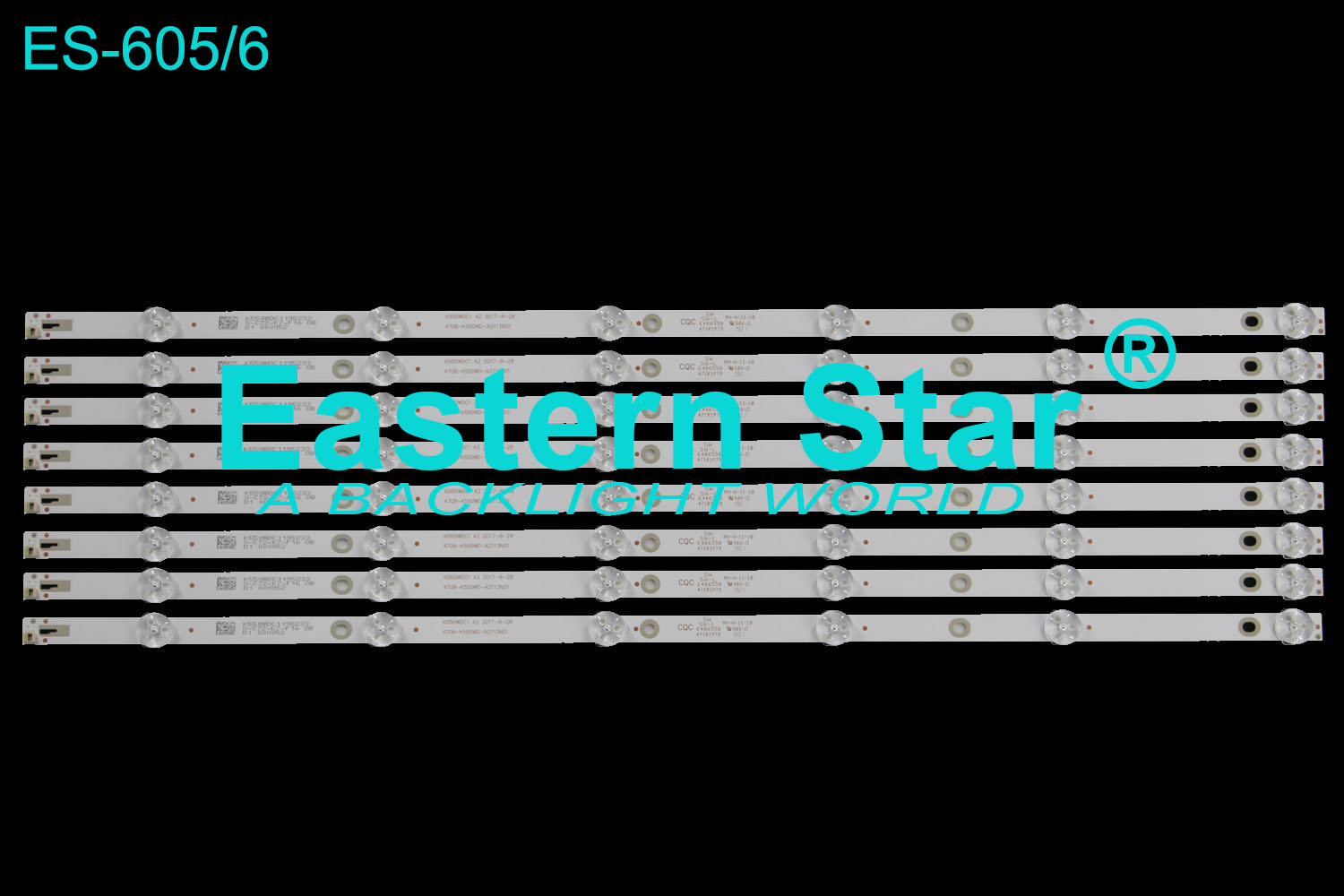 ES-605 LED TV Backlight use for Philips /Hikvision 55'' K550WDC1 A2 4708-K550WD-A2113N01 LED STRIPS(8)