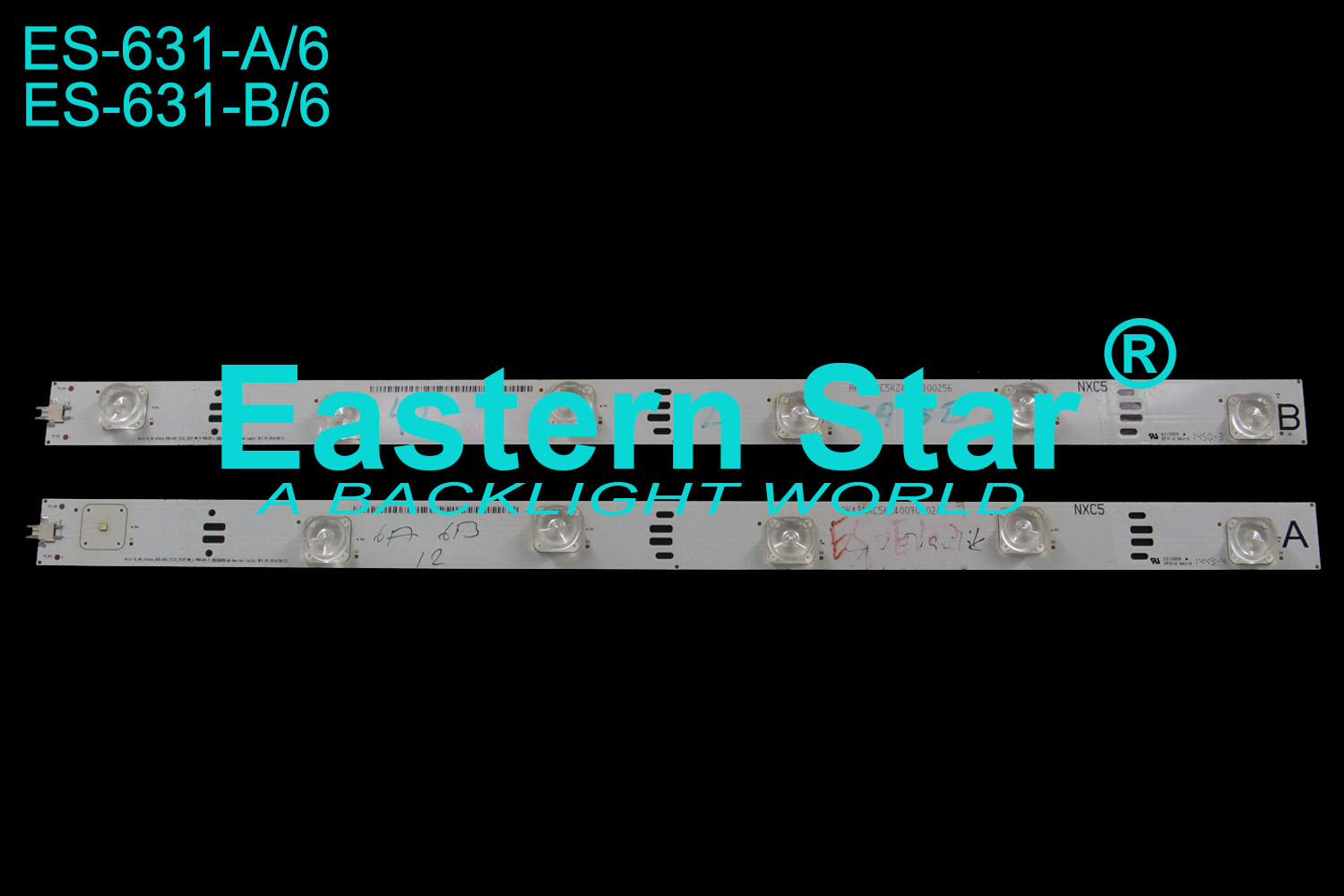 ES-631 LED TV Backlight use for ARCELIK 49'' Arcelik_49_athena_6x6+6x6_212C_6S1P_NH_L/R P84+83.5 ZBC60600-AA Non Horizantal REV.V0 LED STRIPS(12)