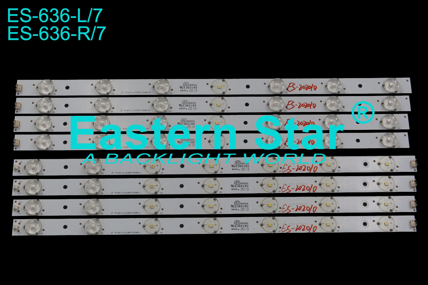 ES-636 LED TV Backlight use for Nordmende 39'' JL.CX39071235A0-L/R LED STRIPS(8)