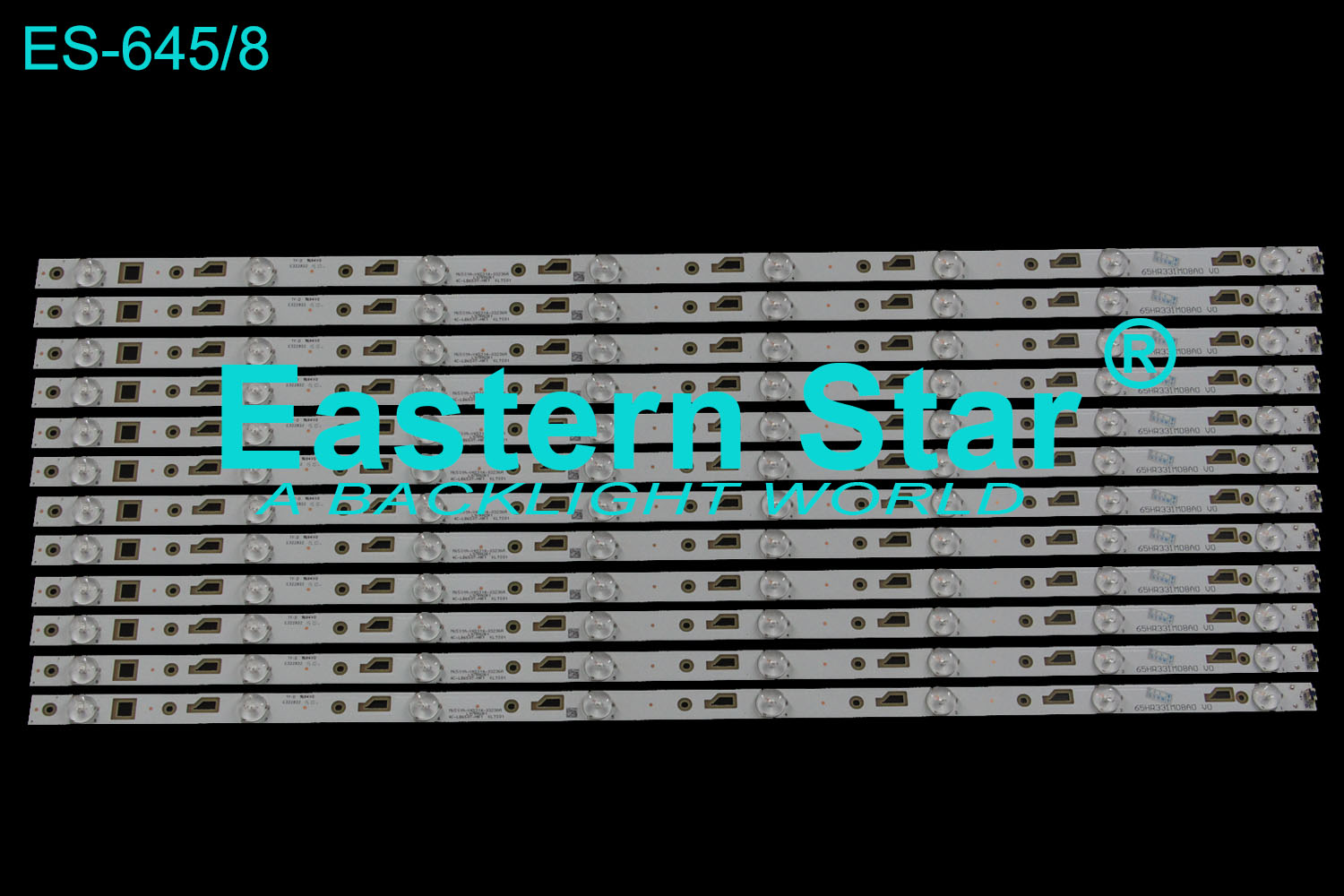 ES-645 LED TV Backlight use for Tcl 65'' 65HR331M08A0  V0  M6501A-V45314-03235A L97RA2R1 4C-LB650T-HR1 KLTS01 LED STRIPS(12)