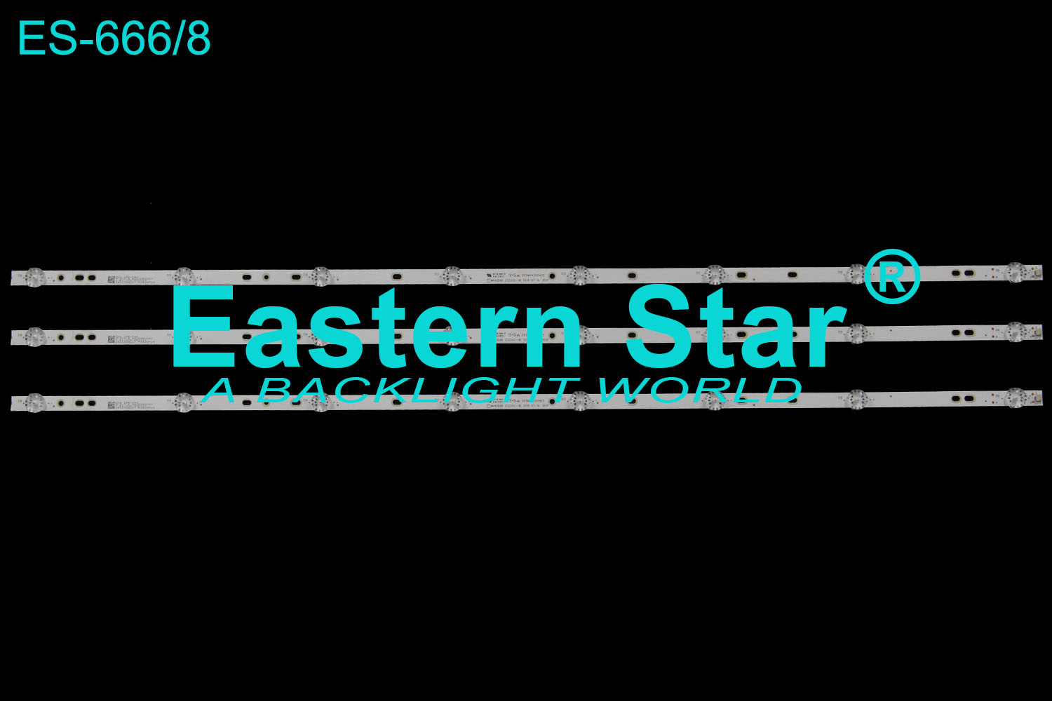 ES-666 LED TV Backlight use for Vox 43''303MX430042E MX43D08-ZC22AG-19E 2018-07-16 8S1P LED STRIPS(3)